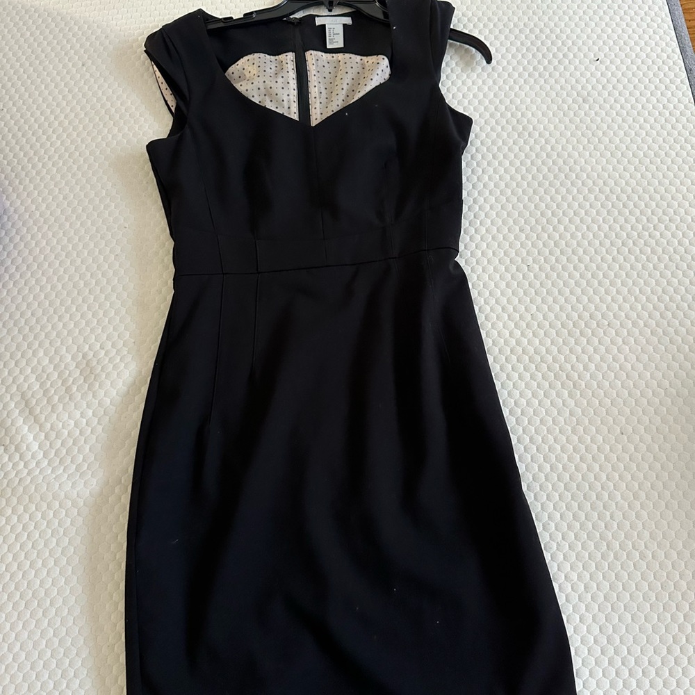 White House Black Market Black Cap-Sleeve Sheath Dress